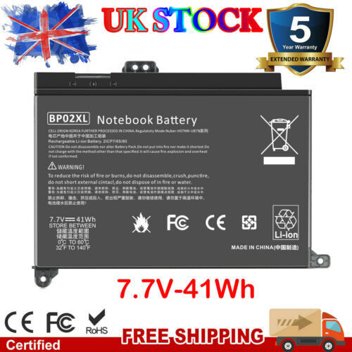 BP02XL Battery for HP Pavilion 15-AU 15-AW 849909-850 849569-541 849569-421 New - Picture 1 of 11