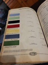 1958 DUPONT DUCO DULUX PLYMOUTH COLORS PAINT CHIP SWATCH SHEET BULLETIN 