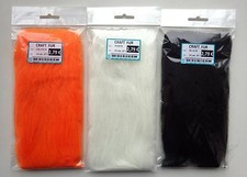CRAFT FUR Long Pile Haired Fly Tying Materials Lot of 1 or 3 colors Pile 10cm 4"
