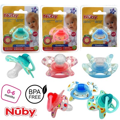 Nuby GEO Orthodontic Teething Nubs Dummies/Pacifiers,Newborn Baby