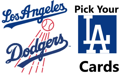 You Pick Your Cards - Los Angeles Dodgers Team - MLB Baseball Card Selection C