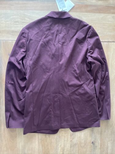 Theory Unconstructed Sport Jacket Mens 40R Maroon Semi Tech Blazer Coat NWT $595 - Picture 2 of 11