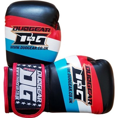 BLACK /'RAJA/' SPARRING PADWORK GLOVES FOR MUAY THAI SPORTS TRAINING