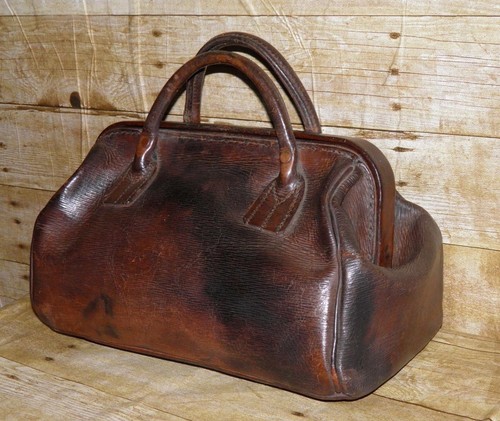 Vintage/Antique Brown English Leather Gladstone Bag By British Railway Western - Picture 4 of 11