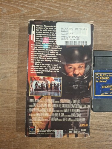 ROBOT JOX~ 1st Release Vintage VHS Movie 1991~ Post Apocalypse Sci-Fi~ Rare - Picture 3 of 5