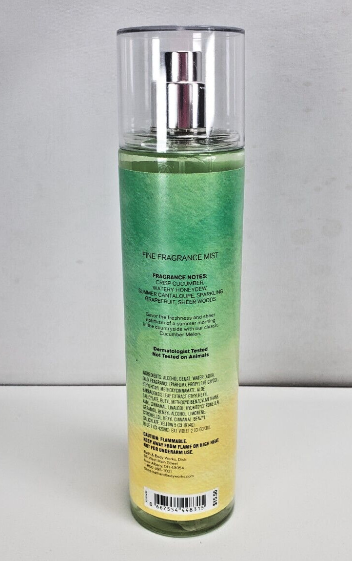 Bath & Body Works Cucumber Melon Fine Fragrance Mist Spray Splash 8 oz