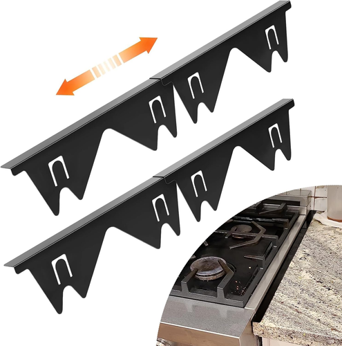 2Pack Stainless Steel Stove Gap Covers, Upgraded Gas Stove Protective Cover. Hea