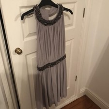 evening dress size 10 petite Grey Gunmetal Detailing