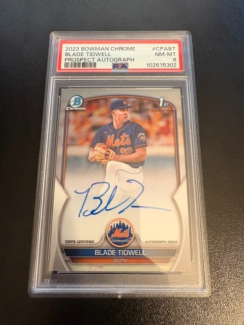 2023 Bowman Chrome Blade Tidwell Auto #CPABT PSA 8