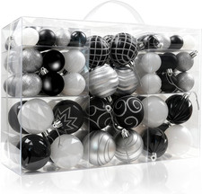 100Pcs Christmas Balls Ornaments Set Decoration, Shatterproof Christmas
