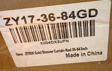 ZY17-36-84GD GOLD Adjustable 36-84 Inch Shower Curtain Rod-Heavy Duty, No Drill