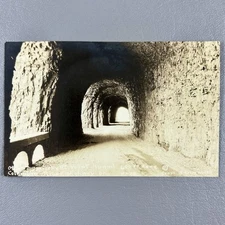 RPPC Real Photograph Postcard Mitchell Point Tunnel Oregon Columbia River AZO