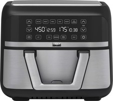 bella PRO - 9-qt. TriZone Touchscreen Air Fryer with Dual Flex Basket - Stain...