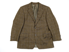 ROY ROBSON Sakko Herren 24 Braun Fischgrät Muster reine Wolle 2-Knopf