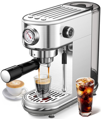#ad #ad Espresso Machine with Milk Frother 20 Bar Pressure Espresso Maker Automatic... $191.64