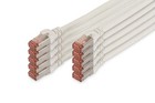 DIGITUS CAT 6 S-FTP patch cord, Cu, LSZH AWG 27/7, length 0.25 m, 10 pieces, col