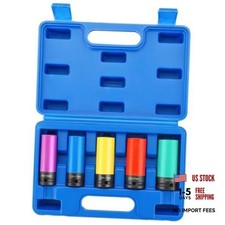 5pcs 12 Drive Impact Lug Nut Socket Set 15 17 19 21 22 Mm Wheel Protector 5pcs 12 Drive Impact Lug Nut Socket Set 15 17 19 21 22 Mm Wheel Protector