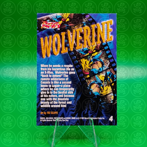 1994 Fleer Marvel Universe Wolverine #4 Freeze Frames - Picture 2 of 2