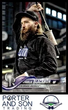 Charlie Blackmon 2018 Topps Image Variation SP #431 Colorado Rockies