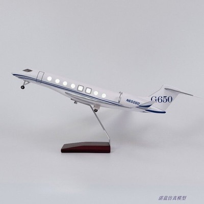 Gulfstream G650ER LED Light Painted Private Jet Model W/Landing Gear Giftcollect