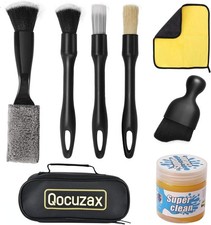 8-Piece Car Interior Detailing Kit - 160g Non-Sticky Gel,Ultra-Soft Detail Brush