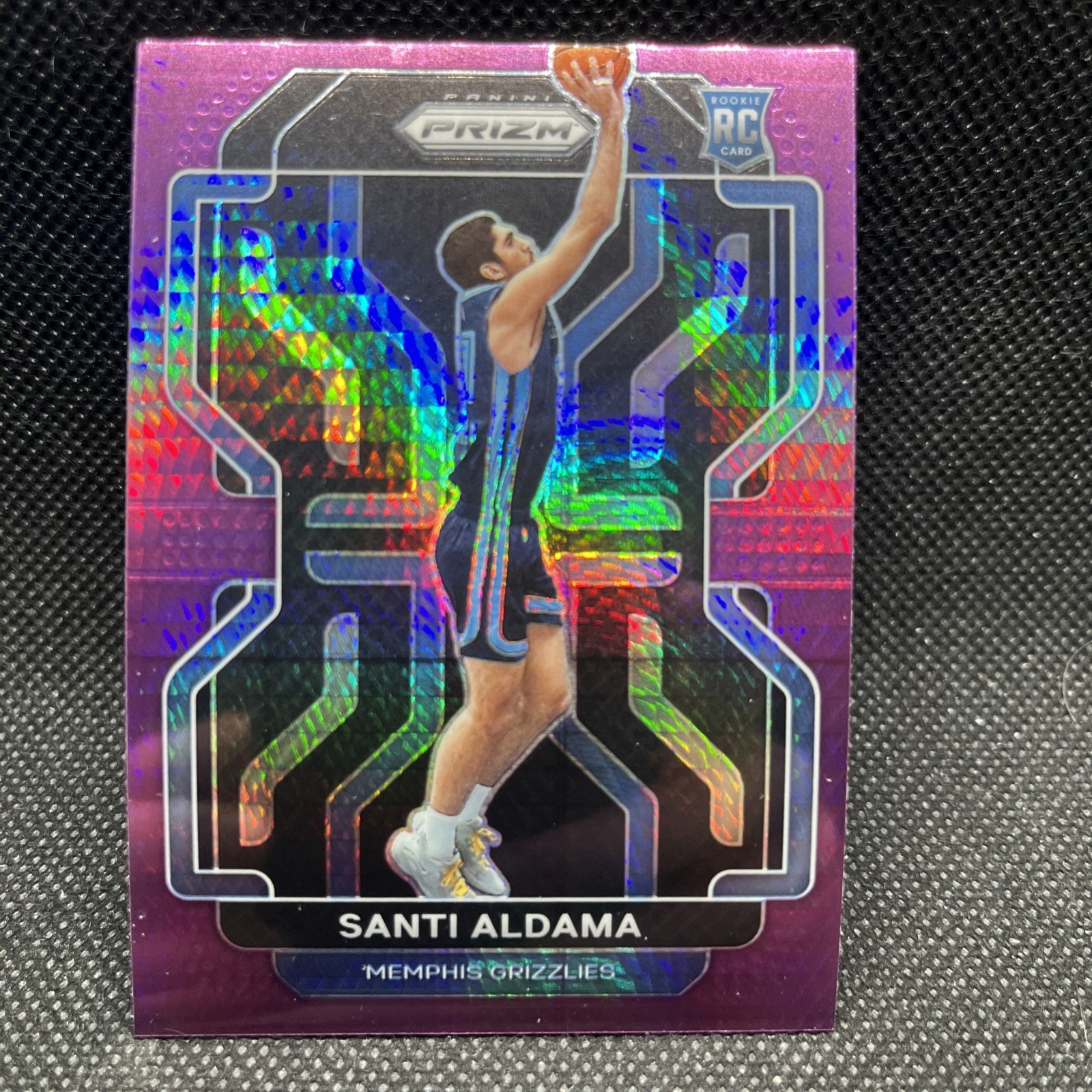 2021-22 Panini Prizm Santi Aldama Purple Hyper SSP RC Grizzlies #276 VERY RARE