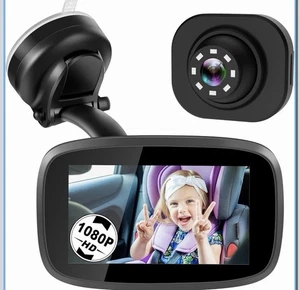 1080P Baby Car Camera Monitor 4.3 Inch Night Vision Wide Angle Rear Facing New