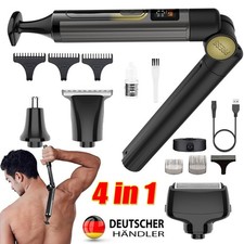 4 in 1 Körperhaarentfernung Elektrischer Rückenrasierer Rasierapparat Trimmer DE