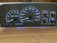 95-00 Ck Truck Suburban Tahoe Instrument Gauge Cluster Speedo Tach 175k Blue