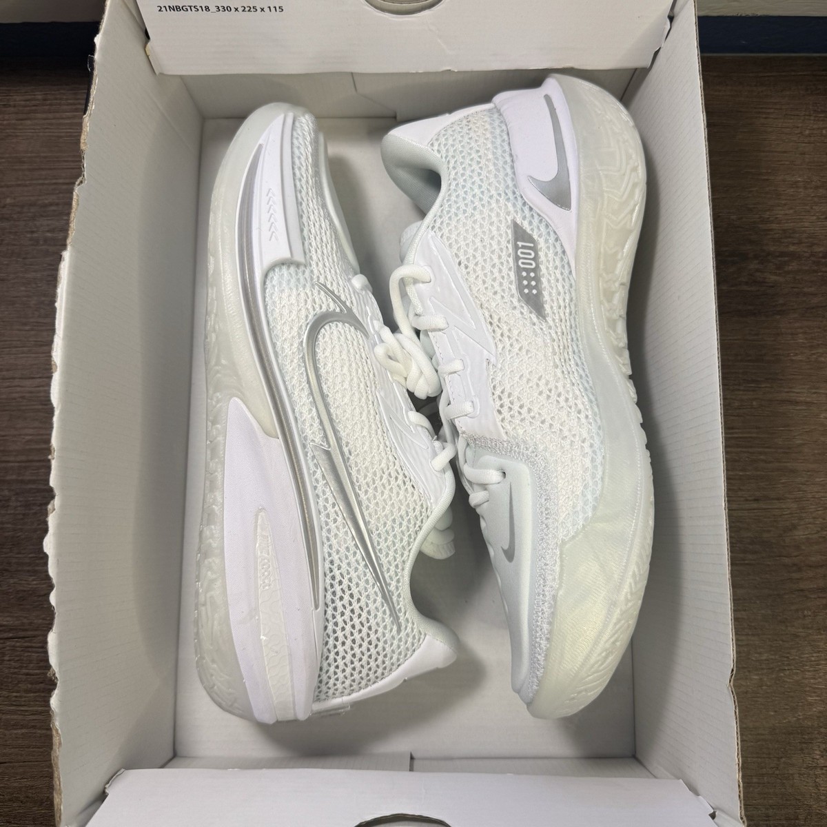 新品 NIKE AIR ZOOM G.T. CUT2 白 27cm Nike Air Zoom G.T Cut 'White/Chrome' Men's Size 8 Basketball