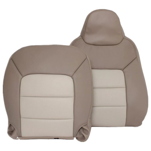4* Front Leather Seat Cover Kits Tan For Ford Expedition Eddie Bauer 2003-2006 - Picture 13 of 15