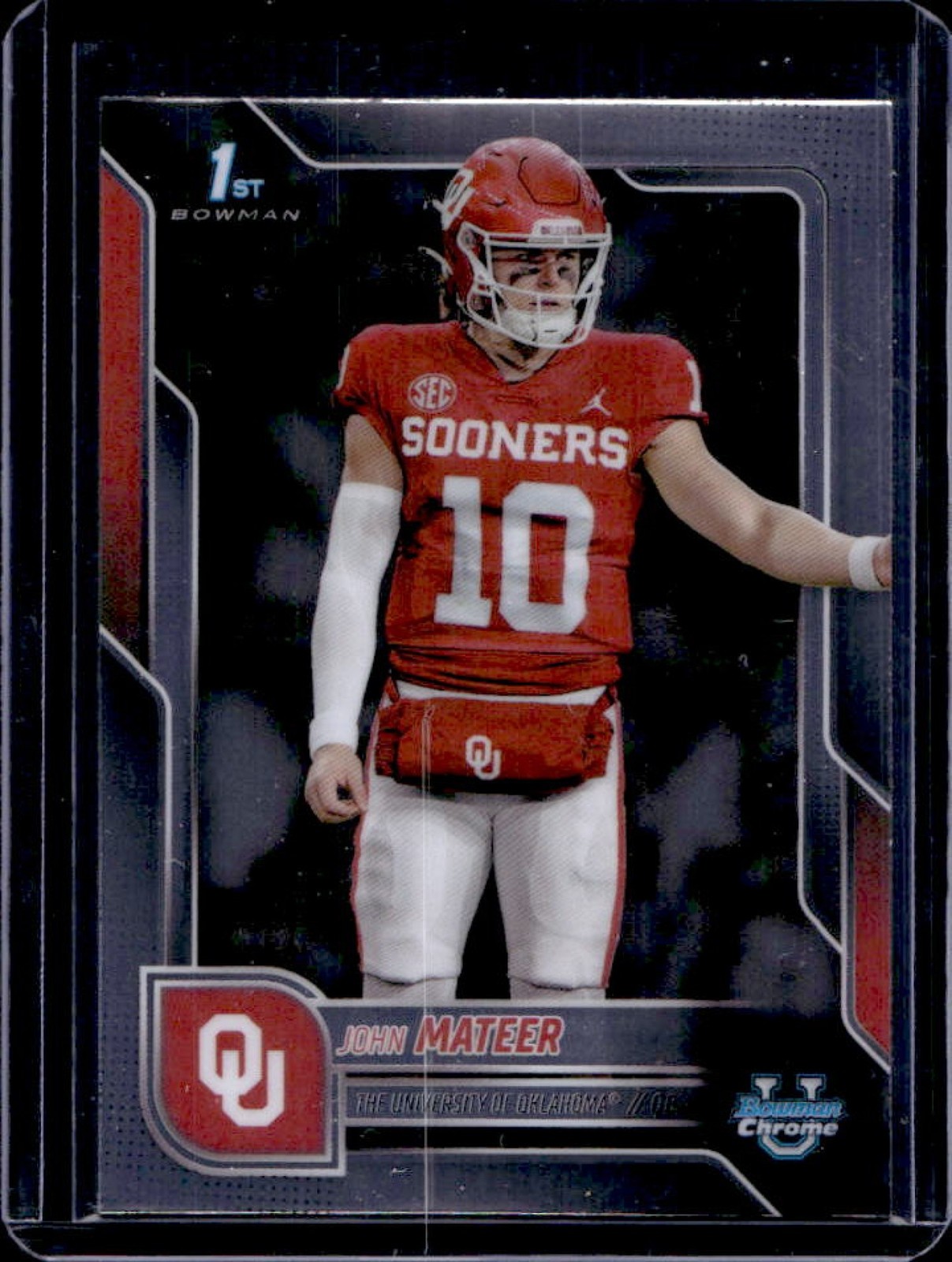 2025 Bowman Chrome U John Mateer 1st #1 Sooners