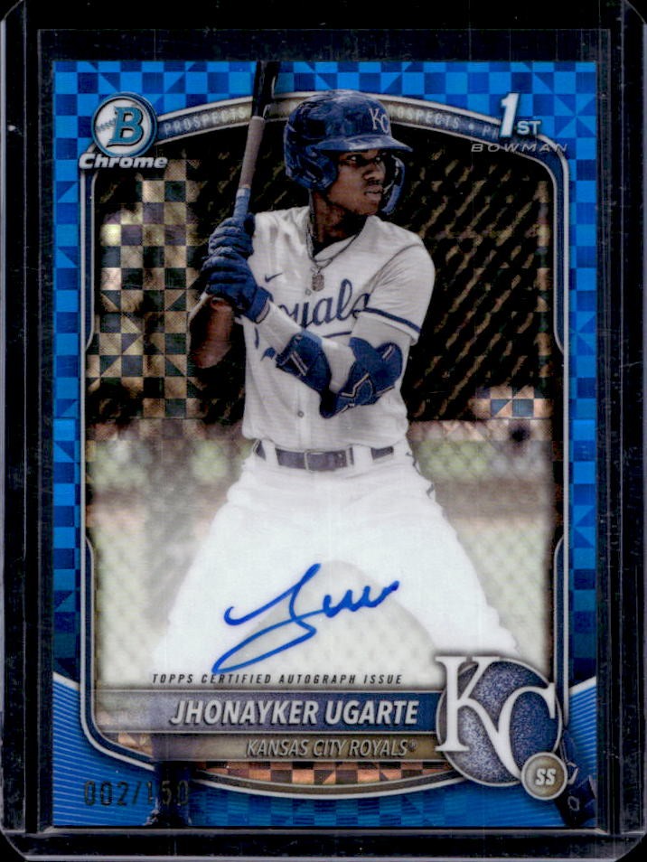 2025 Bowman Jhonayker Ugarte Chrome Auto Blue X-Fractor 1st #2/150