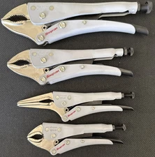 Snap on 4 Piece Locking Pliers Set LP404 Excellent Condition 2 Are Open Box