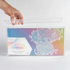 Acrylic Case w/ Magnetic Lid Pokemon Prismatic Evolutions SPC UPC Cards Booster