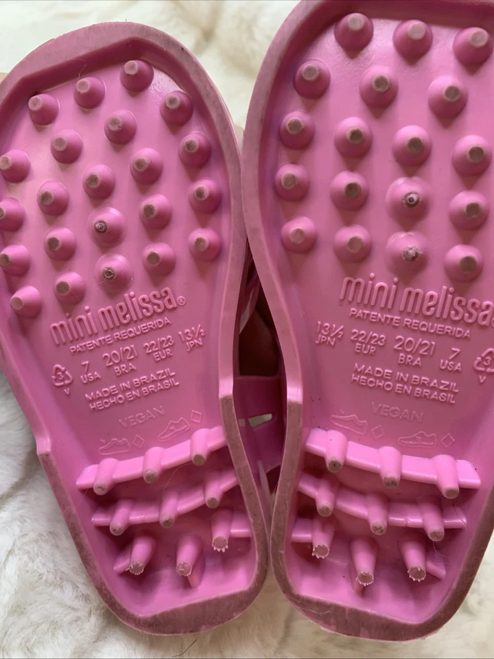 Mini Melissa Possession Jelly Zapatos Rosa Caliente Sandalias Impermeables Talla 7 Niño Pequeño P Foto 3 de 4