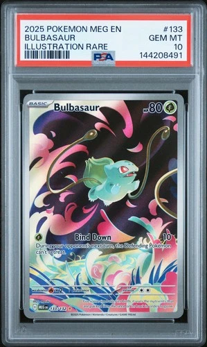 2025 POKEMON MEG EN-MEGA EVOLUTION ILLUSTRATION RARE #133 BULBASAUR PSA 10