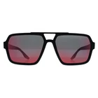 Prada Sport Sunglasses PS 01XS DG008F Black Rubber Dark Gray Mirror Blue Red