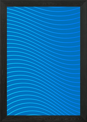 Abstraktes blaues Wellenmuster gerahmtes Wandbild Poster Leinwanddruck Bild