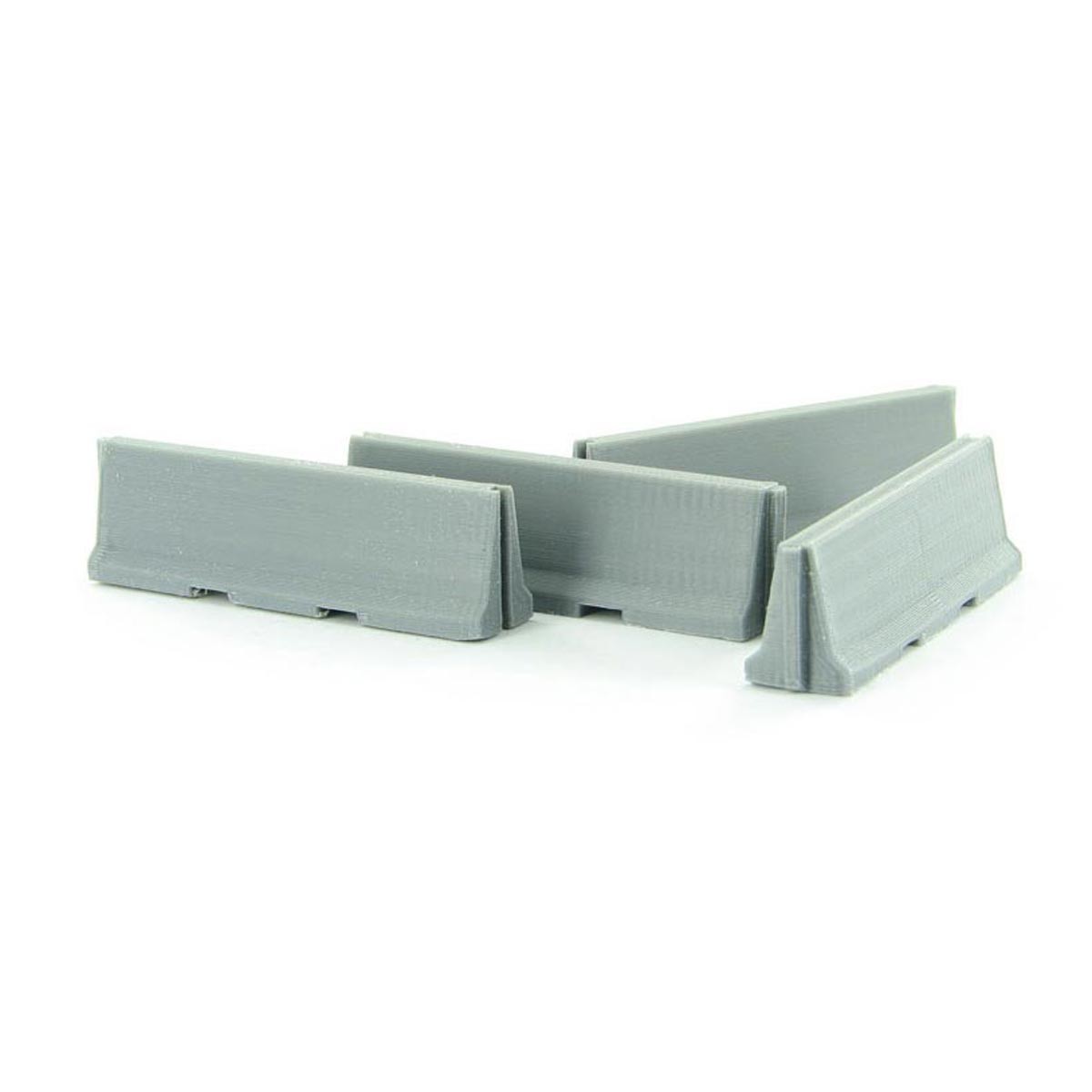 3D to Scale 164 4 Pack of 3D Printed Gray Plastic Jersey Barriers 64-100-GY 3890₽