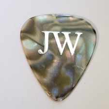 The Eagles Joe Walsh "JW both sides" Abolone Guitar Pick