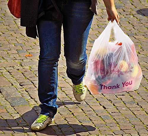Bolsas de supermercado reutilizables de 500 quilates, 13 x 7 x 21 pulgadas, 15 micrófonos, 0,6 mil compras a granel - Imagen 3 de 8