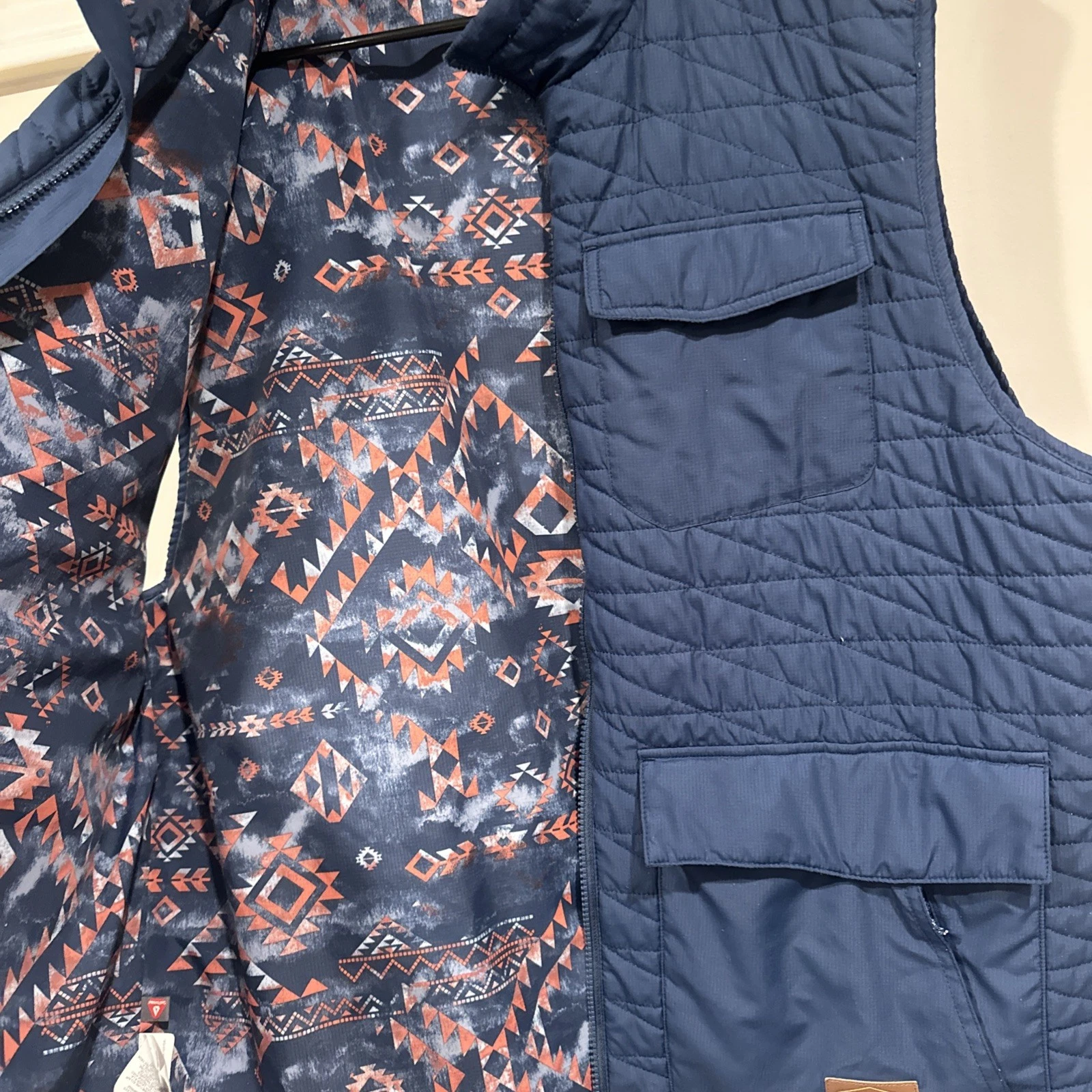 &Lore By Tahoe River Men's 2XL Quilted Vest  Full Zip Blue Sleeveless Jacket  image 4