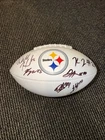 Pittsburgh Steelers 2025 Signed Autographed Football Will Howard Derek Harmon ++