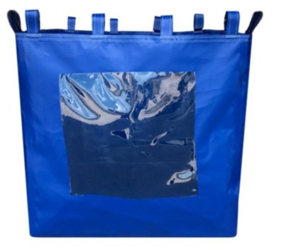 Vinyl dunk tank liner, clear front window. Includes garden hose drainage valve.