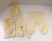 Vintage Sears newborn hooded snap jacket and pant set. Terry cloth material Baby