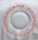 Vintage Anchor Hocking Gooseberry Pink 6" Dessert Plate Clear Glass Replacements