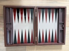 Vintage Cardinal Backgammon Game Set Folding Case Complete Dice Guide Packaged