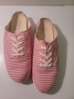 Size 8.5 B Womens Spenco Red & White Slip On Canvas Shoe (C111) — photo 1