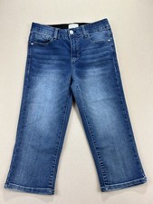 Angels Jeans Women's Size 6 Blue Denim Everluxe Sculpt Crop Capri Stretch